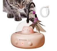 Générique Jouet à Chat Canne à Pêche, Jeu Automatique avec Plume Détection de Mouvement, Jouet Interactif Stimulant l'exercice la Chasse et Les Jeux d'Intérieur pour Éviter l'Ennui