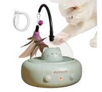 Générique Jouet à Chat Canne à Pêche | Jeu Automatique avec Plume Détection de Mouvement,Jouet Interactif Stimulant l'exercice la Chasse et Les Jeux d'Intérieur pour Éviter l'Ennui