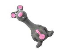 Générique Jouet À Mâcher Chien en Latex Siffleur | Souris Grise Amusante pour Animaux | Jeu Interactif Chiot Dentition pour Chiens Petits Moyens | Lavable Durable 14x7x7cm