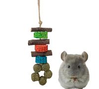 Générique Jouet à Mâcher pour Gerbille - 50g Small Pet Chew | Natural Chew Toy - Jouet Durable Pours Hamster Chinchilla avec Anneau De Dentition Et Lanière Pratique, IDéal pour Petits Animaux