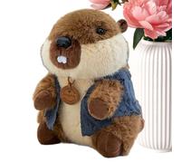 Générique Jouet Animal Réaliste - Décorations Maison Cartoon Réalistes Douces et Mignonnes avec Vêtements | Jouet en Peluche Animale,pour Garçons Chambre Maison École Bureau Café Canapé Lit