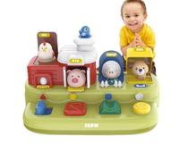 Générique Jouet Animaux Cause et Effet, Jouets d'activité pour,Activité sûre et Jouet Musical pour Tout-Petit - Jouets d'apprentissage et d'éducation Jeu interactif avec des Couleurs Vives
