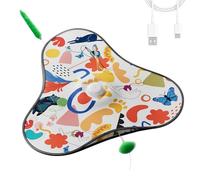 Générique Jouet Automatique pour Chat - Jeu Silencieux avec des Leurres Cachés Qui Se Déplacent | Jouets Stimulants Rechargeables pour Chat | pour Jeu en À La Maison, Au Salon, en Cuisine, en