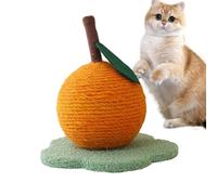 Générique Jouet Balle en Sisal pour Chat | Jouet en Sisal en Forme d'orange Chat, De Grattage - Orange pour Chats Et Chatons avec Matériau pour Le Soin des Griffes