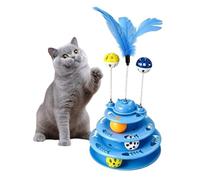 Générique Jouet Balle pour Chat, Tour Interactive Multicouche, Jeu Puzzle