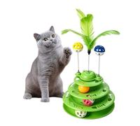 Générique Jouet Balle pour Chat, Tour Interactive Multicouche, Jeu Puzzle | PP résistant à l'usure, jeu interactif pour chat, piste à balles multicouche, stimulation mentale, exercice intérieur