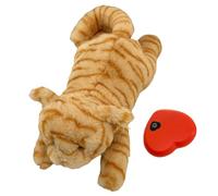 Générique Jouet Battement De Cœur pour Chiot - Peluche Coton PP 38x17x17cm | Jouet en Peluche À Rythme Cardiaque | Compagnon Interactif Doux pour Bébés, Et Câlins