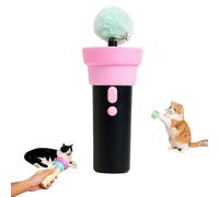 Générique Jouet Chat, Canne A Peche pour Chat avec Corde Telescopique, Jouet Interactif Electrique Lanceur De Balles pour Chats