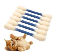 Générique Jouet Chat en Coton-Tige avec Herbes | 6PC Jouets à mâcher en Coton-Tige | Cotons-tiges géant interactif Chat | Bâtonnets à mâcher en Corde Chatons Soin Dentaire et poussée Dentaire