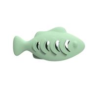 Générique Jouet Chat Poisson Distributeur Croquettes Interactif Brosse à Dents Jouet à Mâcher en Silicone Convient Aux Chats Adultes et Chatons D'Intérieur, Vert