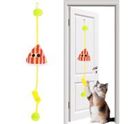 Générique Jouet Chat Porte | Enrichissement en Papier grinceant,avec Balle, Ressort et Papier Grinceur Jouet Interactif - pour Stimulation mentale Anti-Ennui