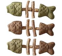 Générique Jouet Chat pour Herbe À Chat, Jouets pour Chats en Forme D'Arête De Poisson, Bâtonnets À Mâcher À Catnip, Jeu Chat pour À Ronger pour Tous Les Chats, Jeux Chat Combattre L'Ennui (D(3PC))