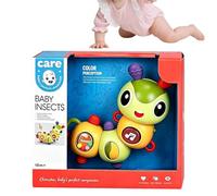 Générique Jouet Chenille Musical pour Bébé | Peluche Sensorielle Souple & Flexible Torsadable | Hochet D'Éveil avec Sons Apaisants en Matériau sans Danger pour Crèche & Voyage