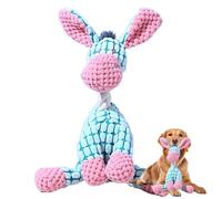 Générique Jouet Chien en Peluche 2 en 1 Ouet Interactif Indestructiblepour Chiens avec Squeaker, Multifonctions Fabriqué en Coton Doudou Chiens (Âne-Bleu)