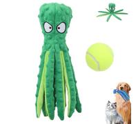 Générique Jouet Chien Octopus Qui Grince - Peluche Lavable Résistante aux Morsures, Durable et Douce. sans Rembourrage, Fait du Bruit, Jouet à Mâcher pour Chiot/Chien Petit/Moyen/Grand
