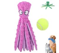 Générique Jouet Chien Octopus Qui Grince - Peluche Lavable Résistante aux Morsures, Durable et Douce. sans Rembourrage, Fait du Bruit, Jouet à Mâcher pour Chiot/Chien Petit/Moyen/Grand