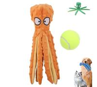 Générique Jouet Chien Octopus Qui Grince - Peluche Lavable Résistante aux Morsures, Durable et Douce. sans Rembourrage, Fait du Bruit, Jouet à Mâcher pour Chiot/Chien Petit/Moyen/Grand