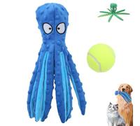 Générique Jouet Chien Octopus Qui Grince - Peluche Lavable Résistante aux Morsures, Durable et Douce. sans Rembourrage, Fait du Bruit, Jouet à Mâcher pour Chiot/Chien Petit/Moyen/Grand