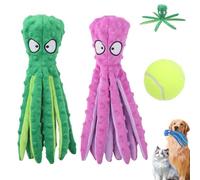 Générique Jouet Chien Octopus Qui Grince - Peluche Lavable Résistante aux Morsures, Durable et Douce. sans Rembourrage, Fait du Bruit, Jouet à Mâcher pour Chiot/Chien Petit/Moyen/Grand