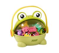 Générique Jouet de Grenouille sauteuse à Pression des Doigts, Jouets drôles de rebondissante - Jouet Crapaud rebondissant drôle pour Filles - Jouets éducatifs pour avec Seau de Rangement pour