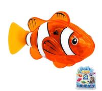 Générique Jouet De Poisson Robot Nageur for Chats, Poisson De Compagnie Interactif, Alimenté par Batterie, avec Lumière LED, for Chat Et Chien for Stimuler L'instinct du Chasseur(A)