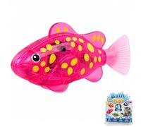 Générique Jouet De Poisson Robot Nageur for Chats, Poisson De Compagnie Interactif, Alimenté par Batterie, avec Lumière LED, for Chat Et Chien for Stimuler L'instinct du Chasseur(B)