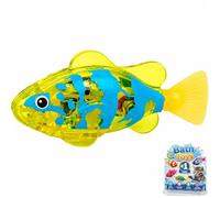 Générique Jouet De Poisson Robot Nageur for Chats, Poisson De Compagnie Interactif, Alimenté par Batterie, avec Lumière LED, for Chat Et Chien for Stimuler L'instinct du Chasseur(D)