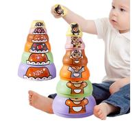 Générique Jouet De Russe - 10-2,5 Cm en ABS Empilable À Motifs d'animaux, Ensemble Créatif Préscolaire Résistant Aux Chocs Et À La Chaleur, Jeu Interactif Coloré | Garçons Filles Apprentissage an