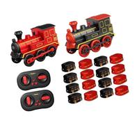 Générique Jouet de Train télécommandé avec sifflet à Vapeur, Black and Red | 1 ensemble de train magnétique, construction ABS, effets de lumière et de sifflet, jeu supervisé par un adulte avec