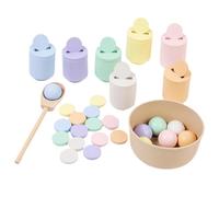 Générique Jouet de tri de Couleurs en Tasse, Jouets en Bois coloré, Jeux Assortis en comptant Le Ballon dans Les activités d'apprentissage en Coupe pour Les
