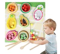 Générique Jouet de Tri des Fruits par Couleur - Éducatif Interactif en Bois Sécurisé Développement des Compétences | Jouets Sensoriels de Fruits pour Jeu Alimentaire,pour