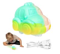 Générique Jouet De Voiture en Silicone,Véhicule Électrique pour Le Divertissement - Voiture Jouet Roulante avec Boule À Bulles,pour Garçons, Filles, Tout-Petits, Noël, Vacances, Anniversaire, Fêtes