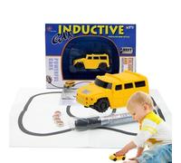 Générique Jouet de Voiture Inductive,Jouet De Pelleteuse Et Engins De Chantier - Interactif STEM de Suivi des Lignes Noires Dessinées avec Capteur Optique Cadeau de Noël - pour Les