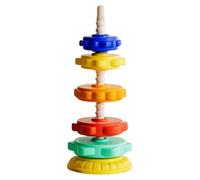 Générique Jouet d'empilement de Spin - Anneaux de Pile Arc-en-, Tour en éducative | Jouet d'activité pour bébé coloré, Ensemble de développement motorisé, Apprentissage interactif Plaything pour Fil