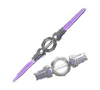 Générique Jouet D'épée Lumineuse, Jouet D'épées Légères Extensibles Télescopiques À Double Tête, Épées Électriques Rétractables De 7 Couleurs for Enfants, Adolescents Et Adultes(Grey)