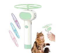 Générique Jouet Disque Volant,Jeu de Disque interactif avec 4 hélices Lumineuses, de Rapport et de Poursuite pour Chat | pour Chaton, Chien, Chasse, Poursuite, en intérieur comme en