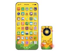 Générique Jouet Éducatif avec Écran Tactile pour Histoires, Téléphone Simulé pour L'Éducation Précoce, Téléphone Interactif Rechargeable avec Lumière pour Voyage