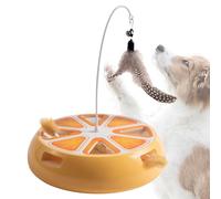 Générique Jouet Électrique pour Chat,Plateau Tournant Intelligent Rechargeable avec De Jeu,Jouets pour Chaton - pour Exercice Intérieur Divertissement Ennui Activité Entraînement À La Maison