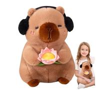 Générique Jouet en Capybara, Animal en Capybara - Capybara-avec Cache-Oreilles en,Jouets Doux de 25cm/9.8 Pouces, Jouet de en drôle avec pour Salon et chamb