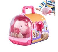 Générique Jouet en Peluche Capybara électrique Parlant - Animale Interactive avec lumière sonore et Marche, Figurine électronique en Peluche Douce pour | Compagnon Cadeau préscolaire pour Le plai