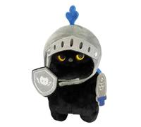 Générique Jouet en Peluche Chat Chevalier - Animale Douce et Portable | Peluche Héroïque pour Garçons et | Chat en Armure Médiévale, Compagnon de Jeu Mignon pour Chambre, Anniversaire, Cadeau