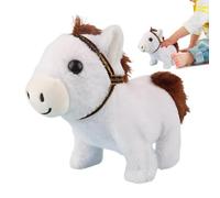 Générique Jouet en Peluche Cheval | Peluche Électrique Interactive,Jouet en Câlin - pour Chambre Garçons Salon Voiture Canapé Lit Temps De Jeu Heure du Coucher Nursery Voyage Anniversaire