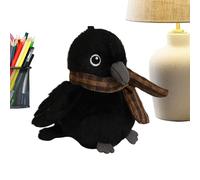 Générique Jouet en Peluche Corbeau | Figurine Animale Décorative avec Une Écharpe Mignonne,Décorations Halloween Corbeaux | pour Usage Domestique Tout-Petits Anniversaire