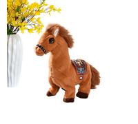 Générique Jouet en Peluche De Cheval,Figurine De Interactive avec Fonction Électrique | Oreiller en Peluche de Cheval,pour Filles Tout-Petit Bébé Thème Ferme Fête Et Activité