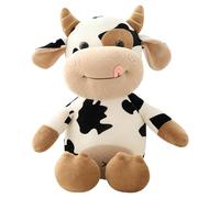 Générique Jouet en Peluche de Vache - Animal en Peluche de Vache Douce et, Use Mignonne | Coussin en peluhe pour garçons et Filles, de vche décorative, Jouet en peluce pour Salon e