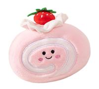 Générique Jouet en Peluche en Forme de Rouleau de gâteau, Peluche en Forme de gâteau, Plushie gâteau aux Fraises, Jouet de en Peluche de gâteau en Peluche, Animaux en Peluche Mignons en Rouleau de