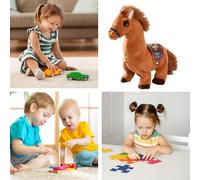 Générique Jouet en Peluche Représentant Un Cheval | Figurine De Interactive Électrique - Oreiller en Peluche de Cheval,pour Les, Les Tout-Petits, Les Filles, l'Équitation, la Ferme, Le Bébé, la Fête