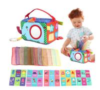 Générique Jouet en Tissu pour Bébé,Livre en Tissu Éducatif avec Anneau De Dentition,Boîte À Jouets en pour Bébé - Destiné À Avion Voiture Fille Garçon Bambin Voyage 9-12 Mois Pâques