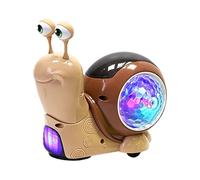 Générique Jouet Escargot Bébé - Escargot Musical Lumineux avec Lumière | Rampe Électrique avec Évitement Automatique des Obstacles | Jouet Sensoriel Interactif pour Kids Filles Garçons 1 à 3 Ans