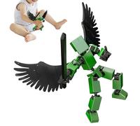 Générique Jouet Figurine d'action - 15 x 15 cm, modèle articulé Mobile imprimé en 3D, Figurine de Construction éducative à Faire soi-même, posable Durable | Jeu Familial créatif pour l'apprentissage